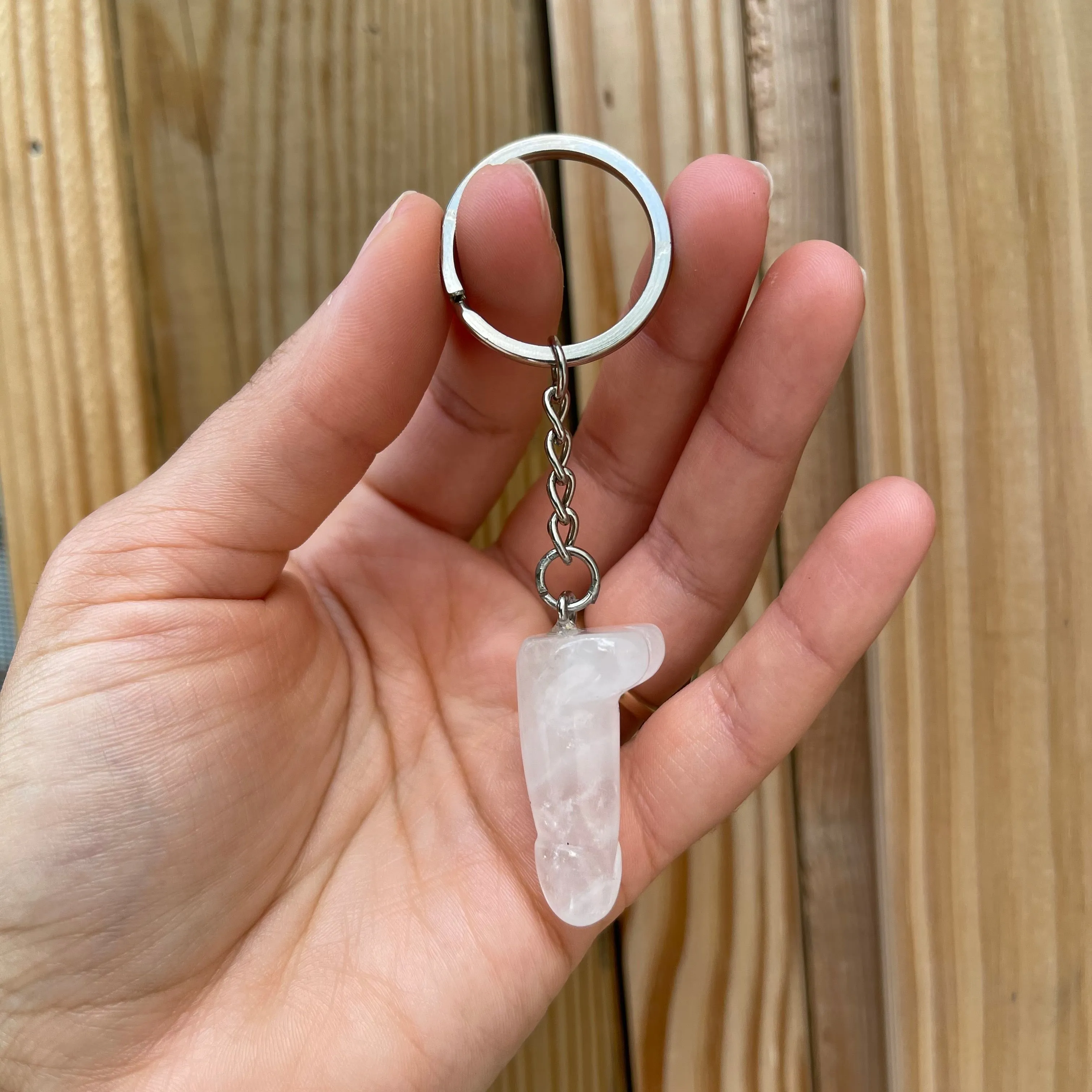 Mini Crystal Phallus Keychain