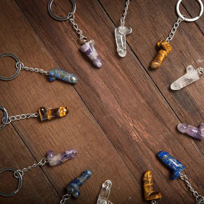 Mini Crystal Phallus Keychain