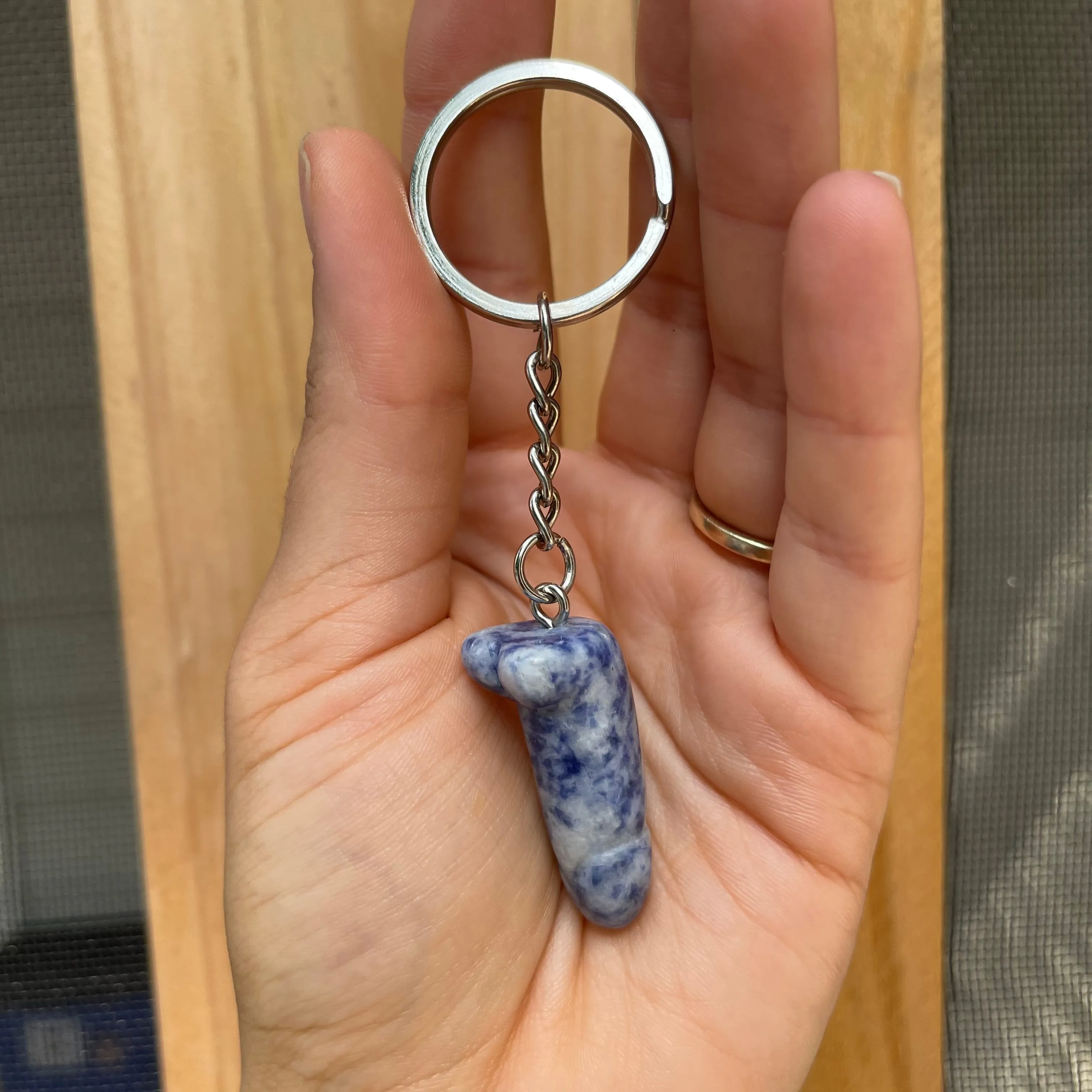 Mini Crystal Phallus Keychain