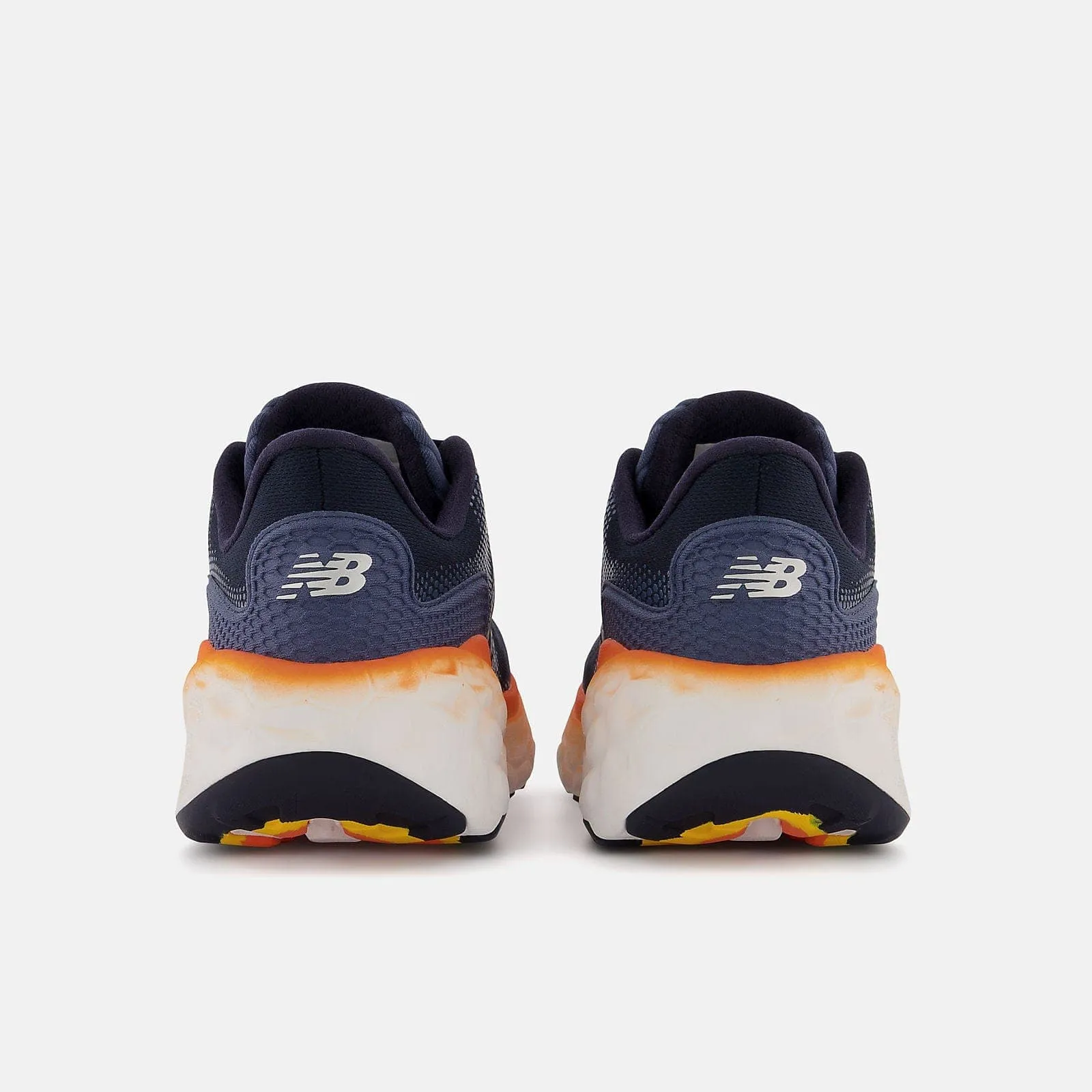 New Balance Fresh Foam More V3 (Men's) - Eclipse with vibrant orange