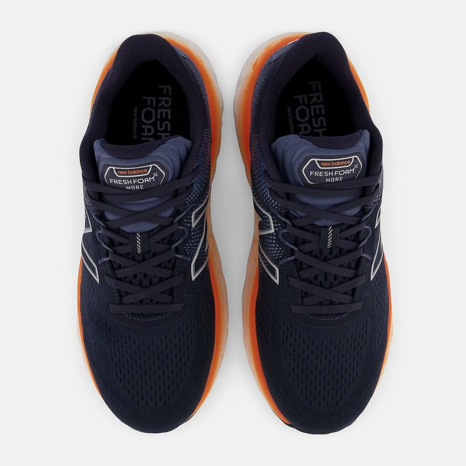 New Balance Fresh Foam More V3 (Men's) - Eclipse with vibrant orange