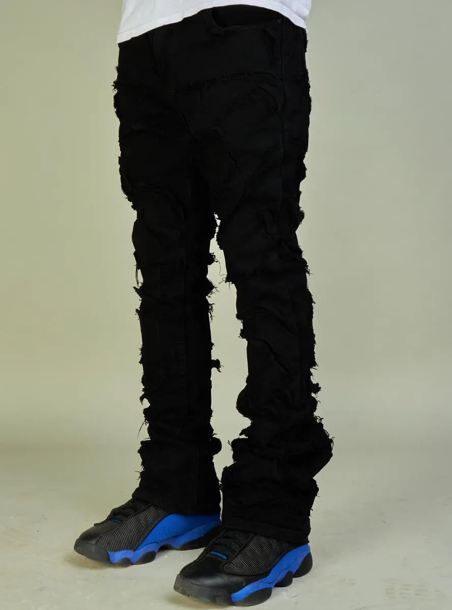 NME Black Stacked Jeans