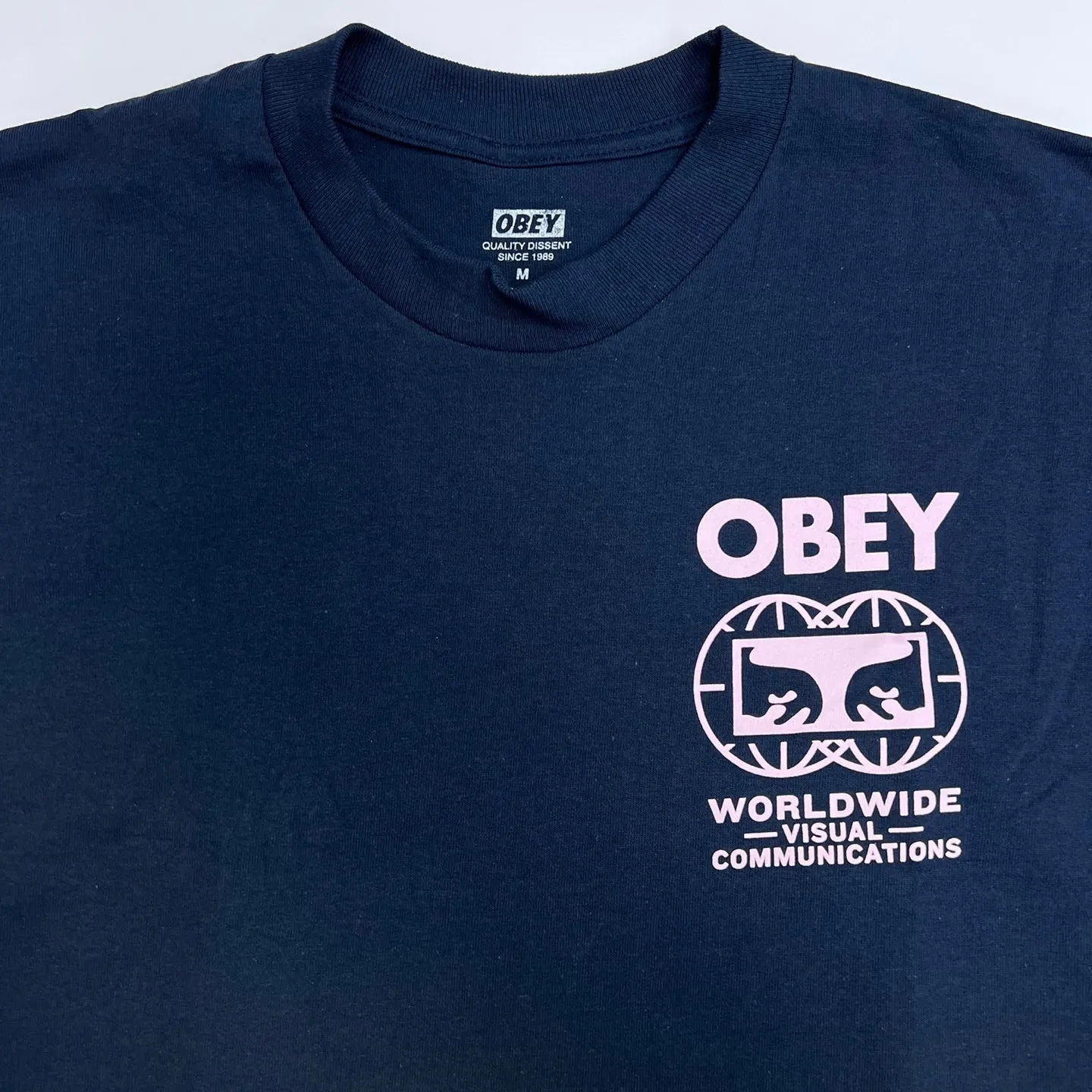 OBEY Worldwide Visual Communications T-Shirt - Navy