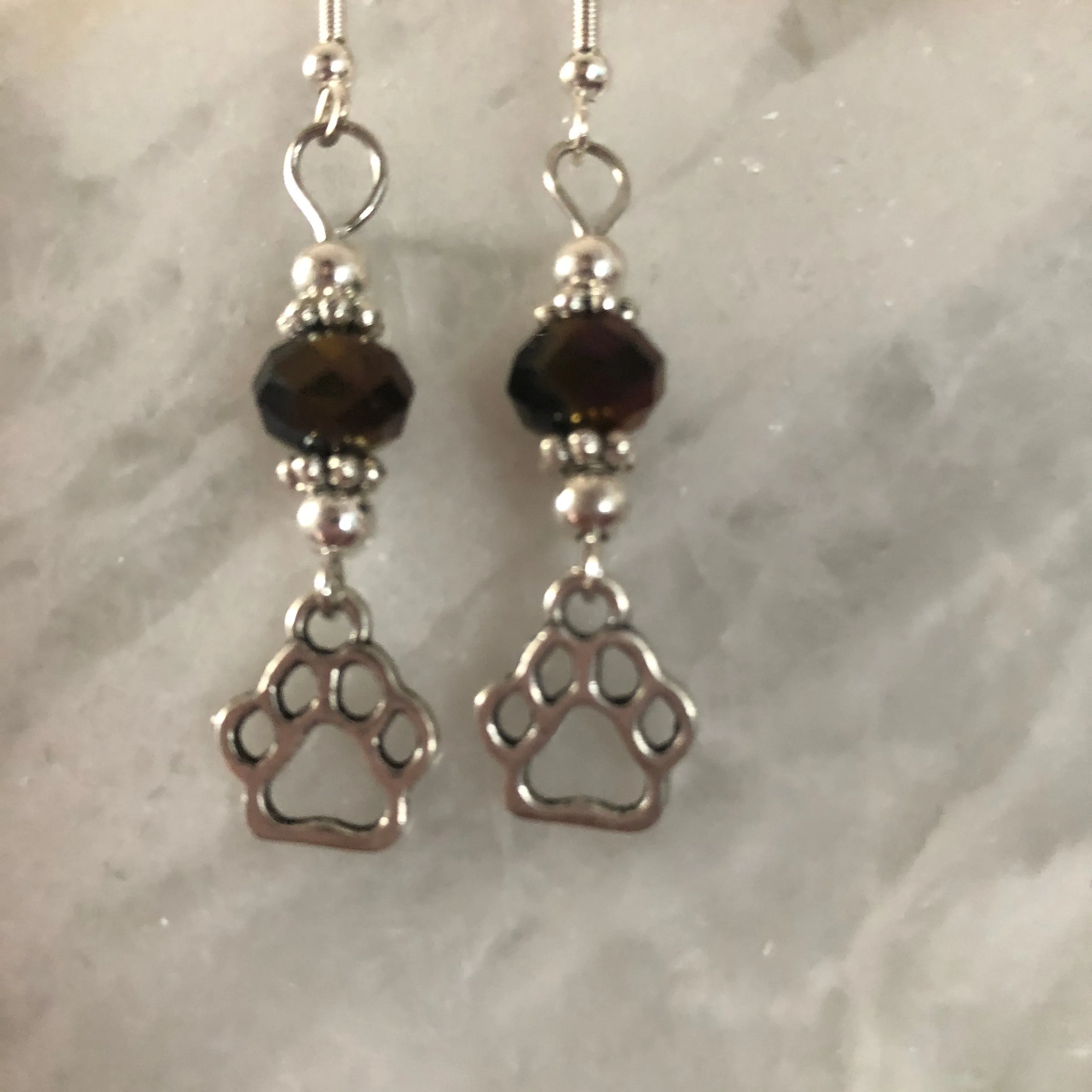 Paw Print Earrings small