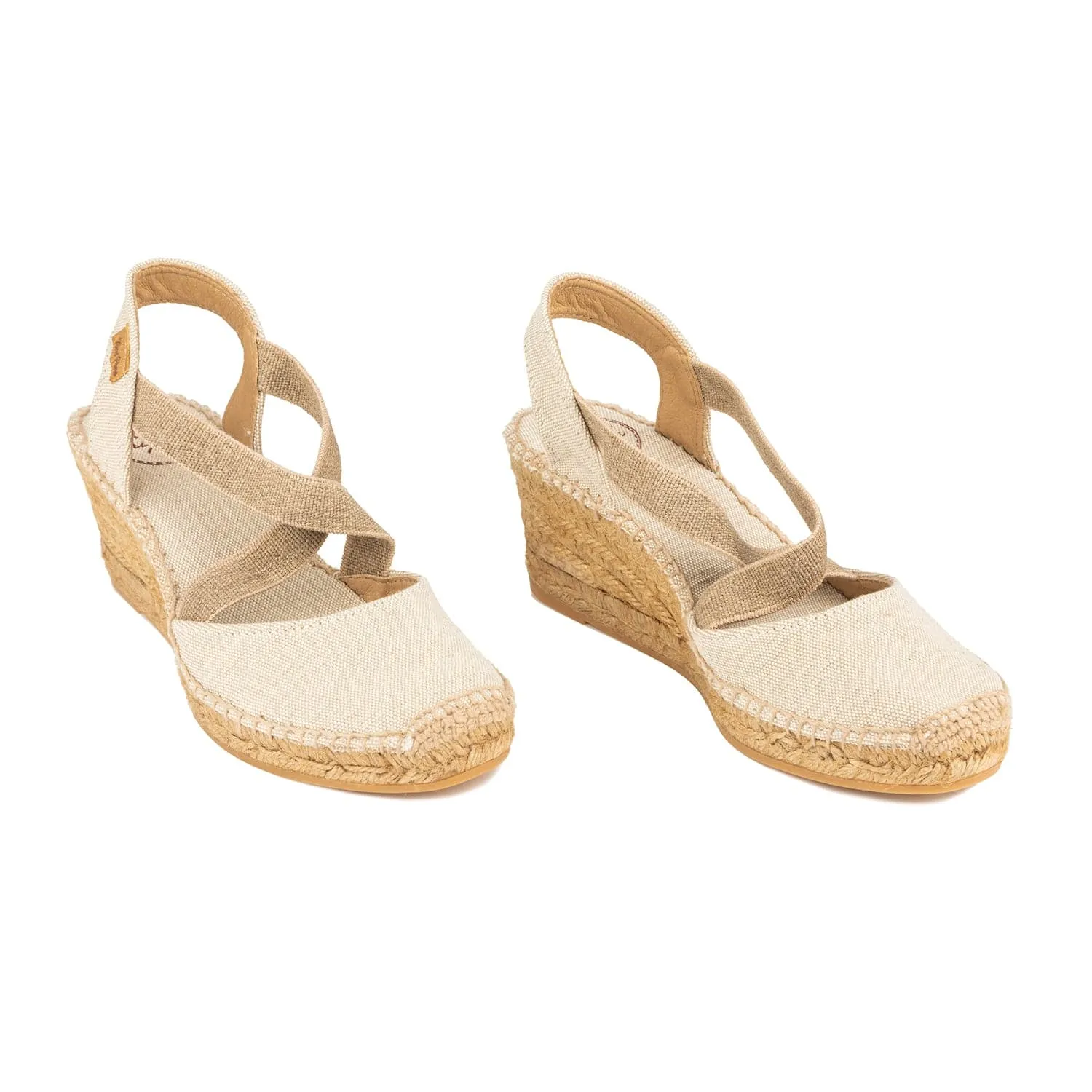 Plain Canvas Wedge Espadrille for Women - Saba-V