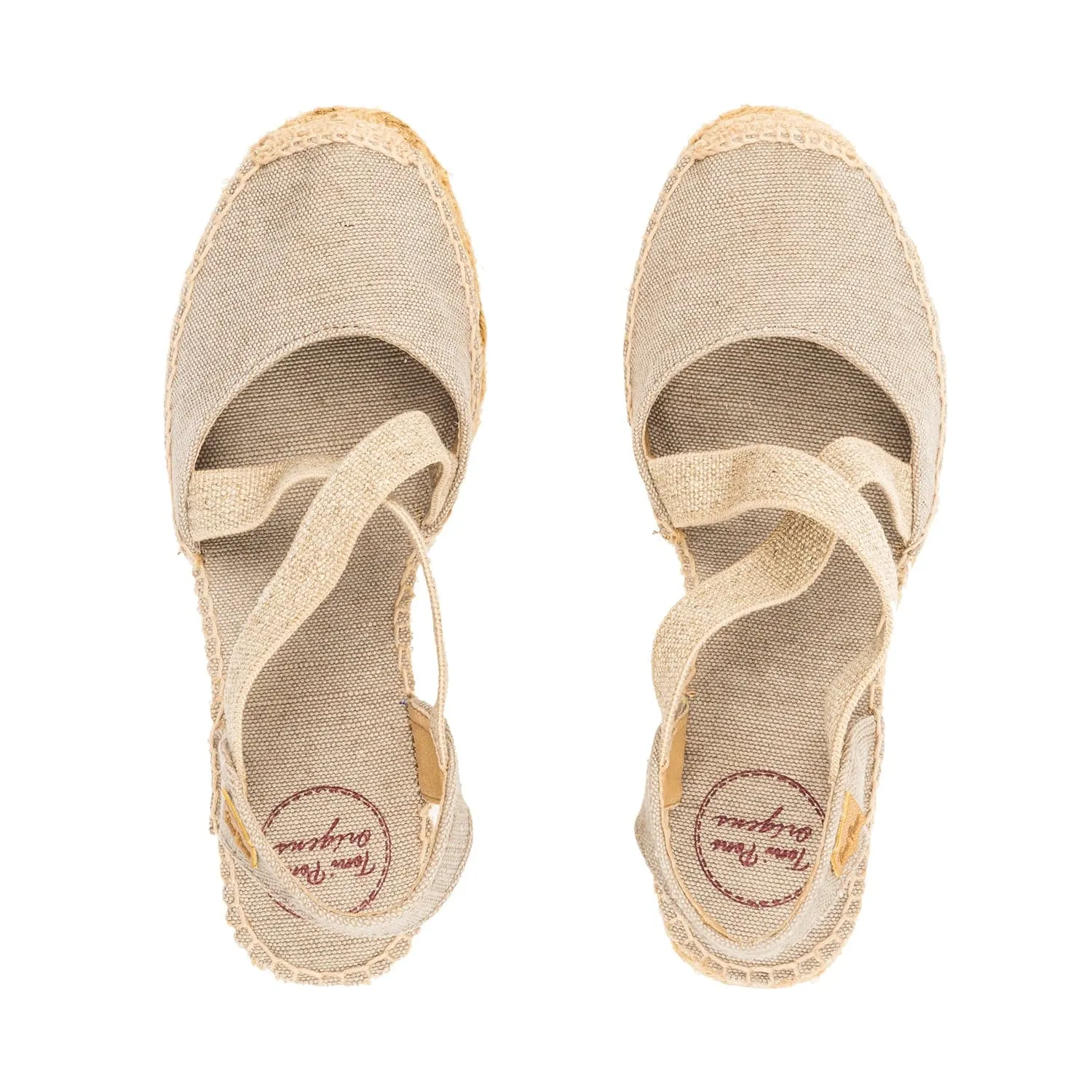 Plain Canvas Wedge Espadrille for Women - Saba-V