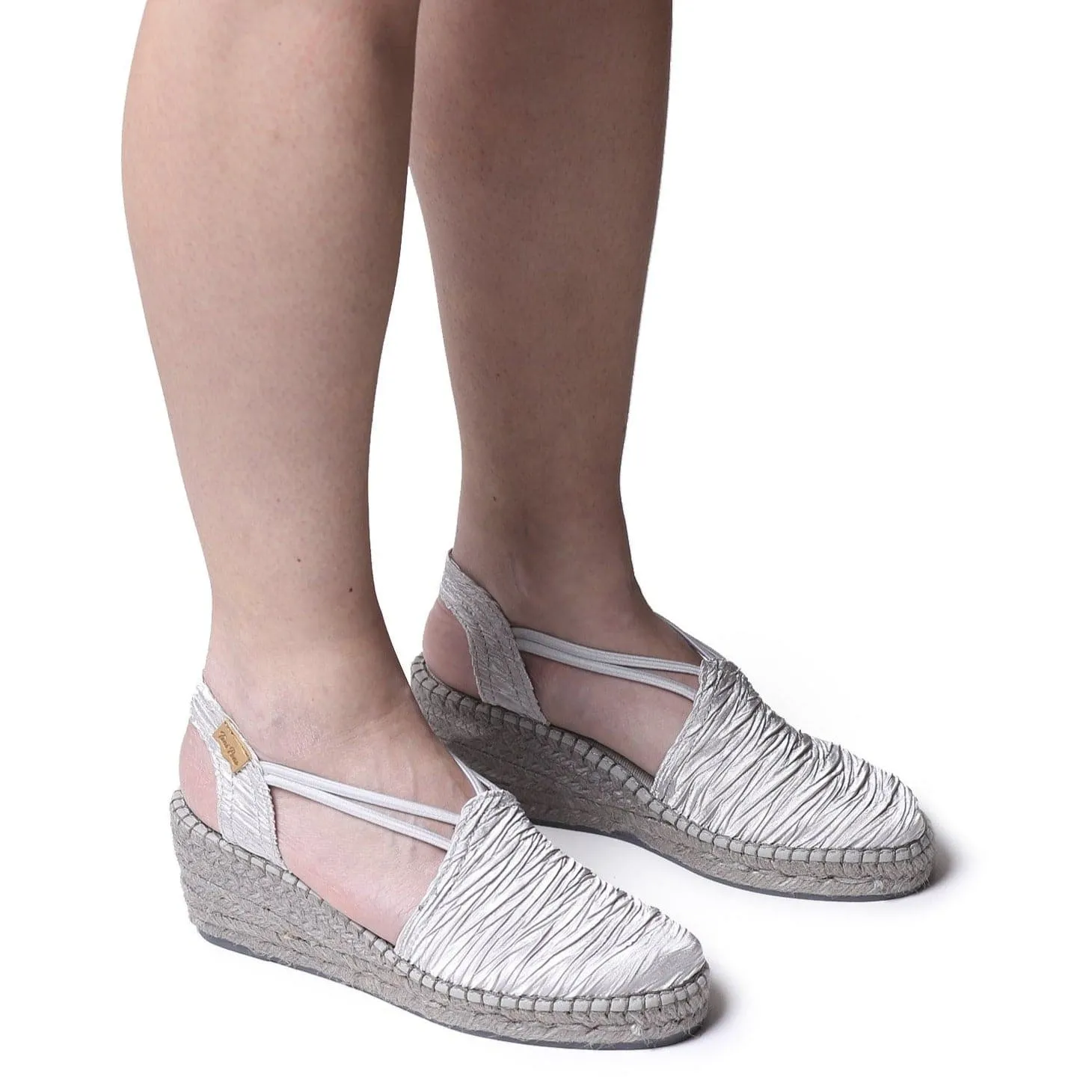 Plain Cotton Blend Wedge Espadrille for Women - Tania-PL