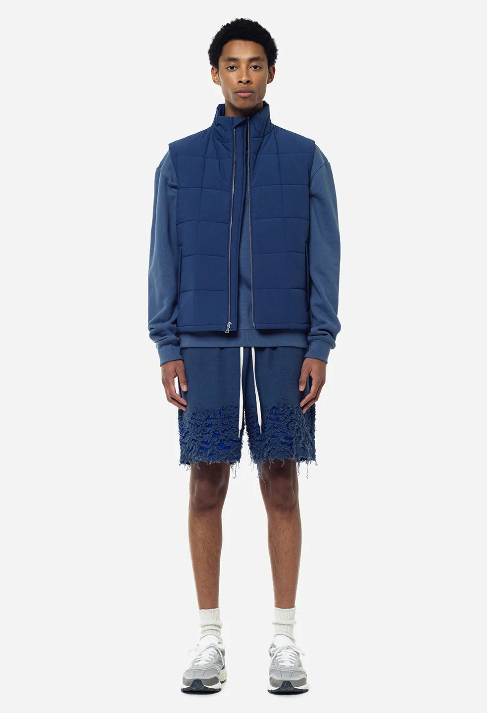 Reverse Burn-Out Shorts / Cadet X Royal