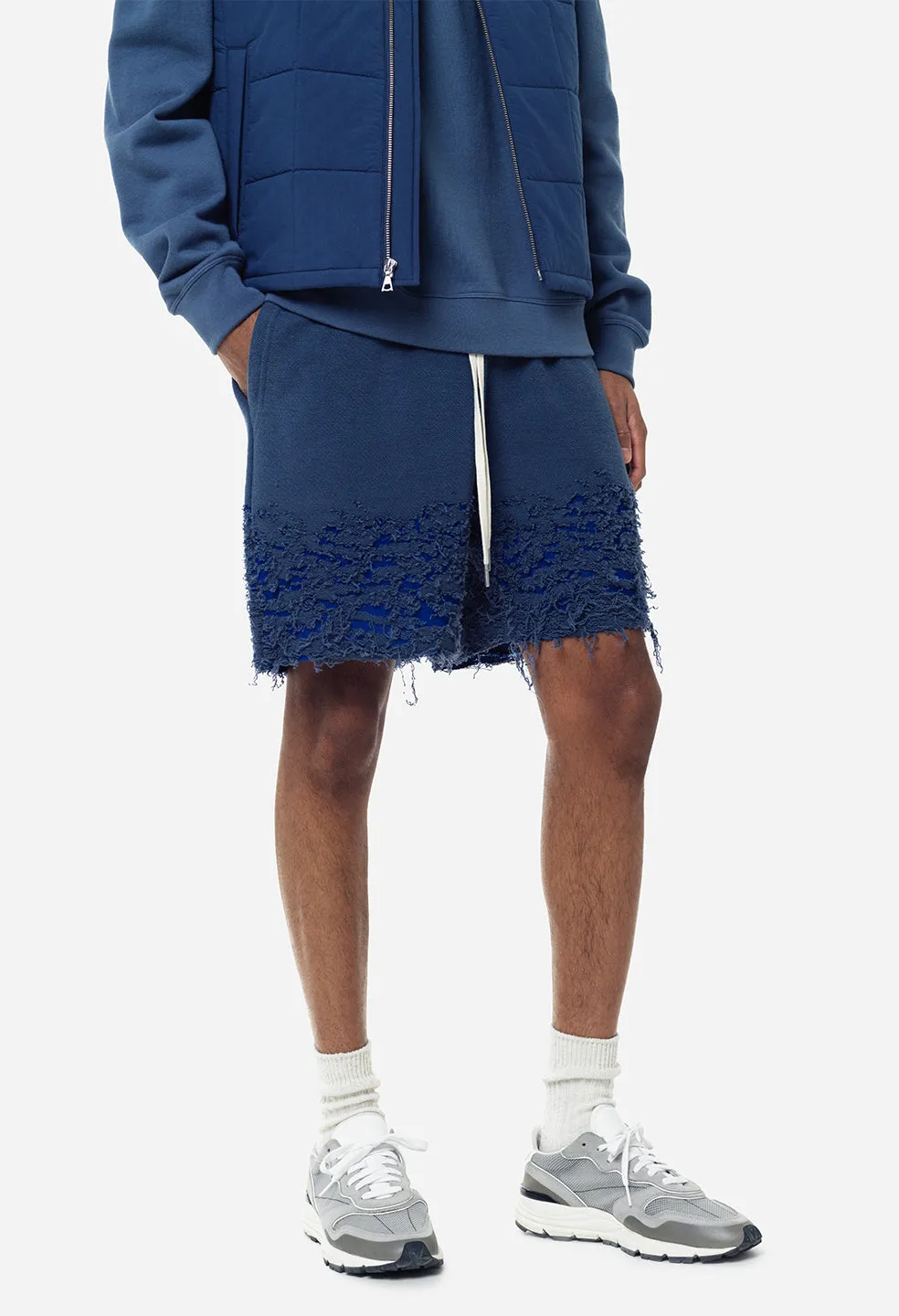 Reverse Burn-Out Shorts / Cadet X Royal