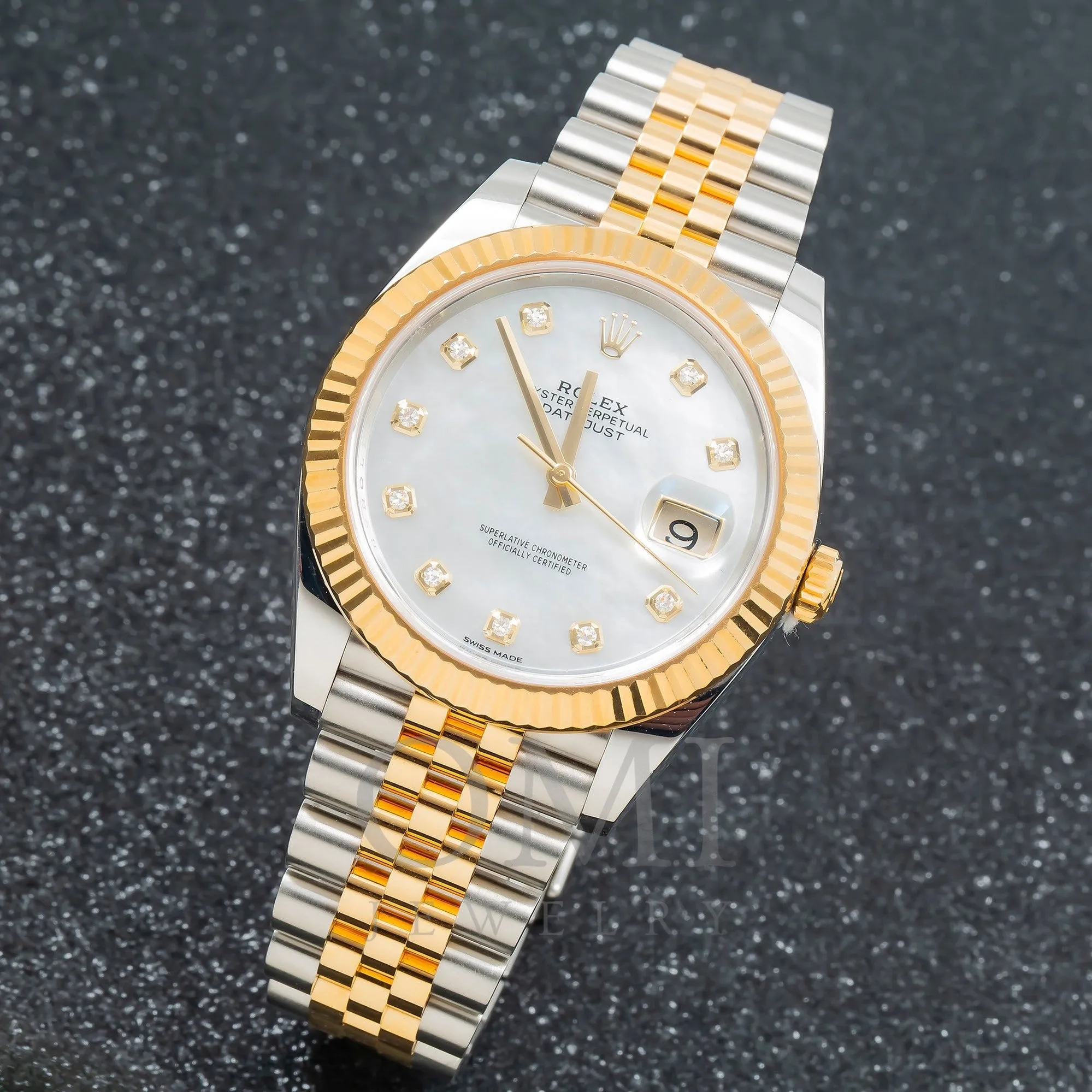 Rolex Datejust 126333 41MM Factory Mother Of Pearl Diamond Dial With Two Tone Jubilee Bracelet