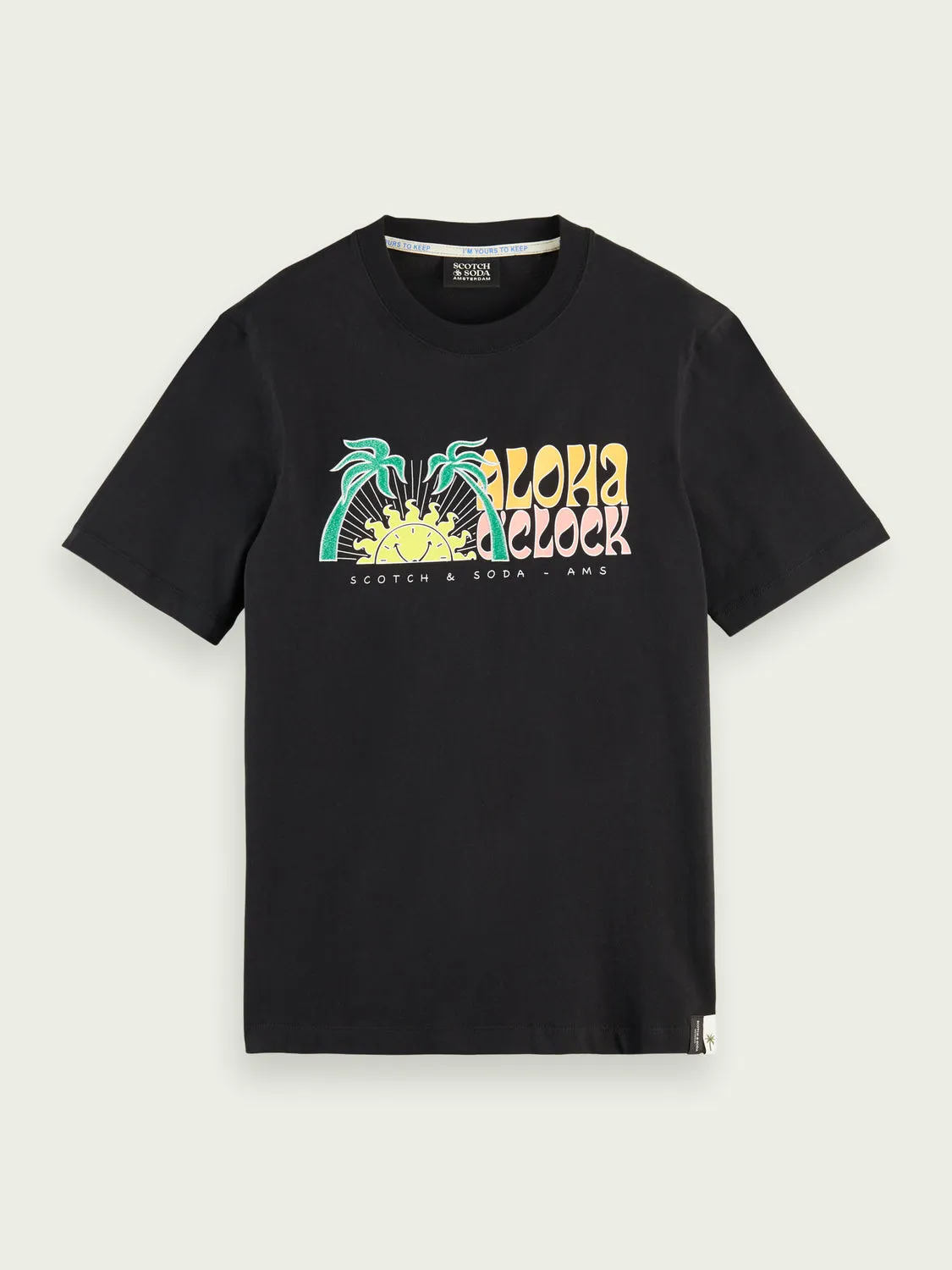 Scotch&Soda Aloha Clock Tee In Black (165926)