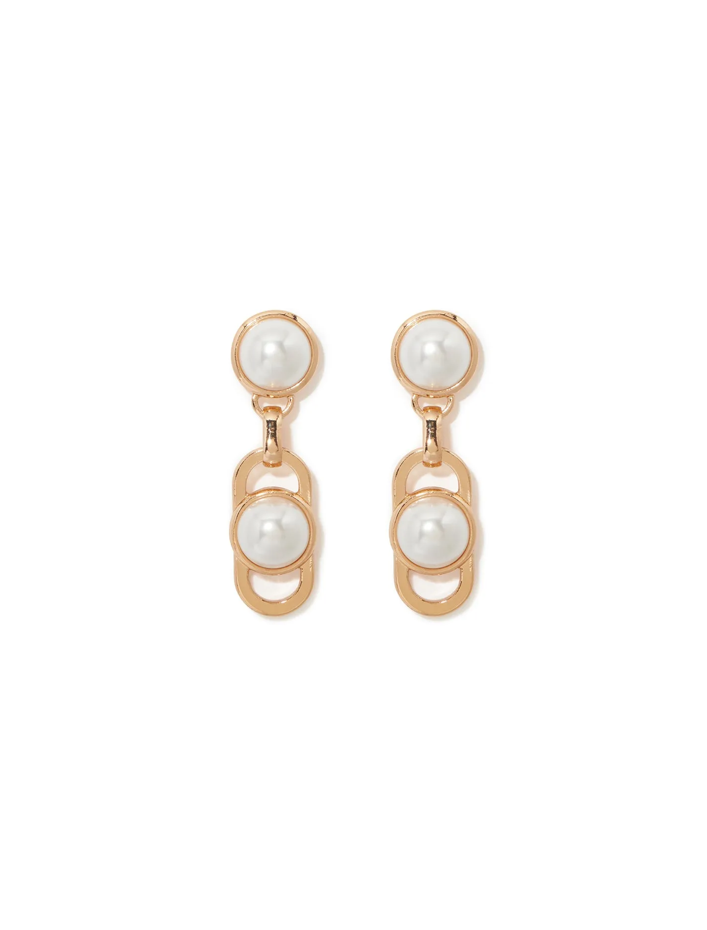 Signature Blair Link Pearl Earrings