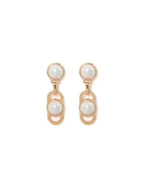 Signature Blair Link Pearl Earrings