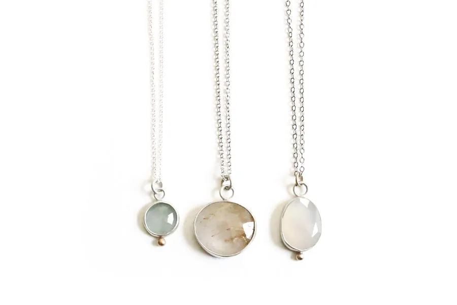 Silver Rutilated Quartz Necklace