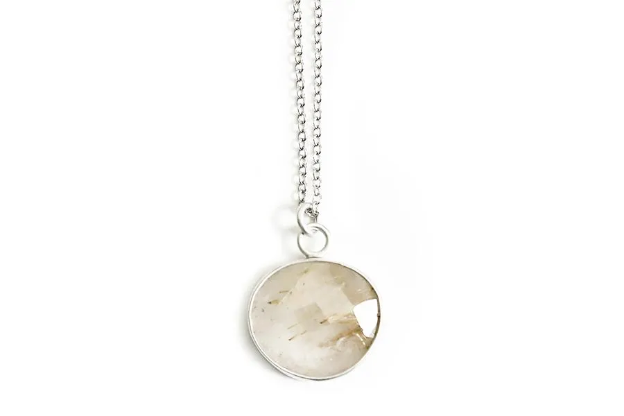 Silver Rutilated Quartz Necklace