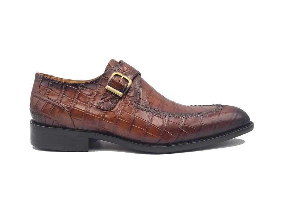 Single Monk Buckle Split Toe Loafer