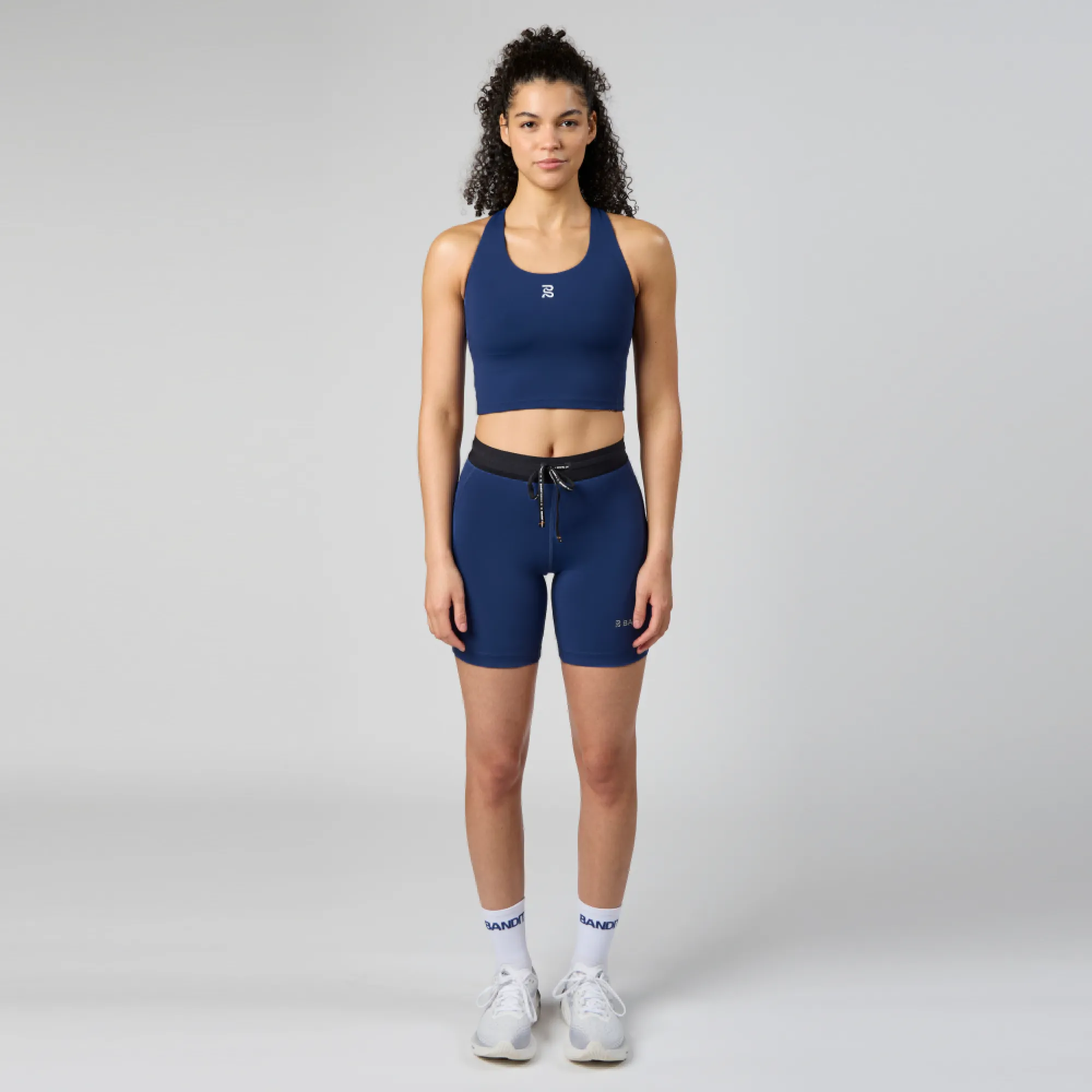 Stamina™ Scoop Neck Race Crop - NY Navy