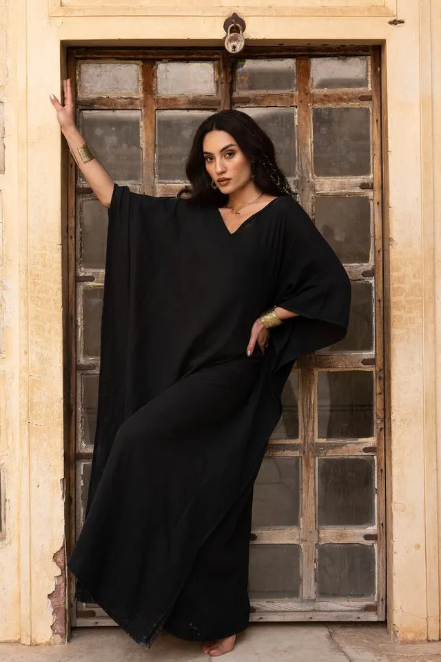 Tabitha Maxi Kaftan - Black