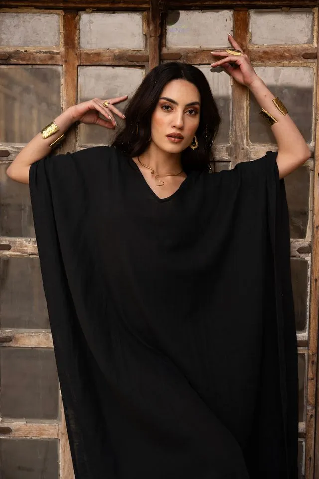 Tabitha Maxi Kaftan - Black