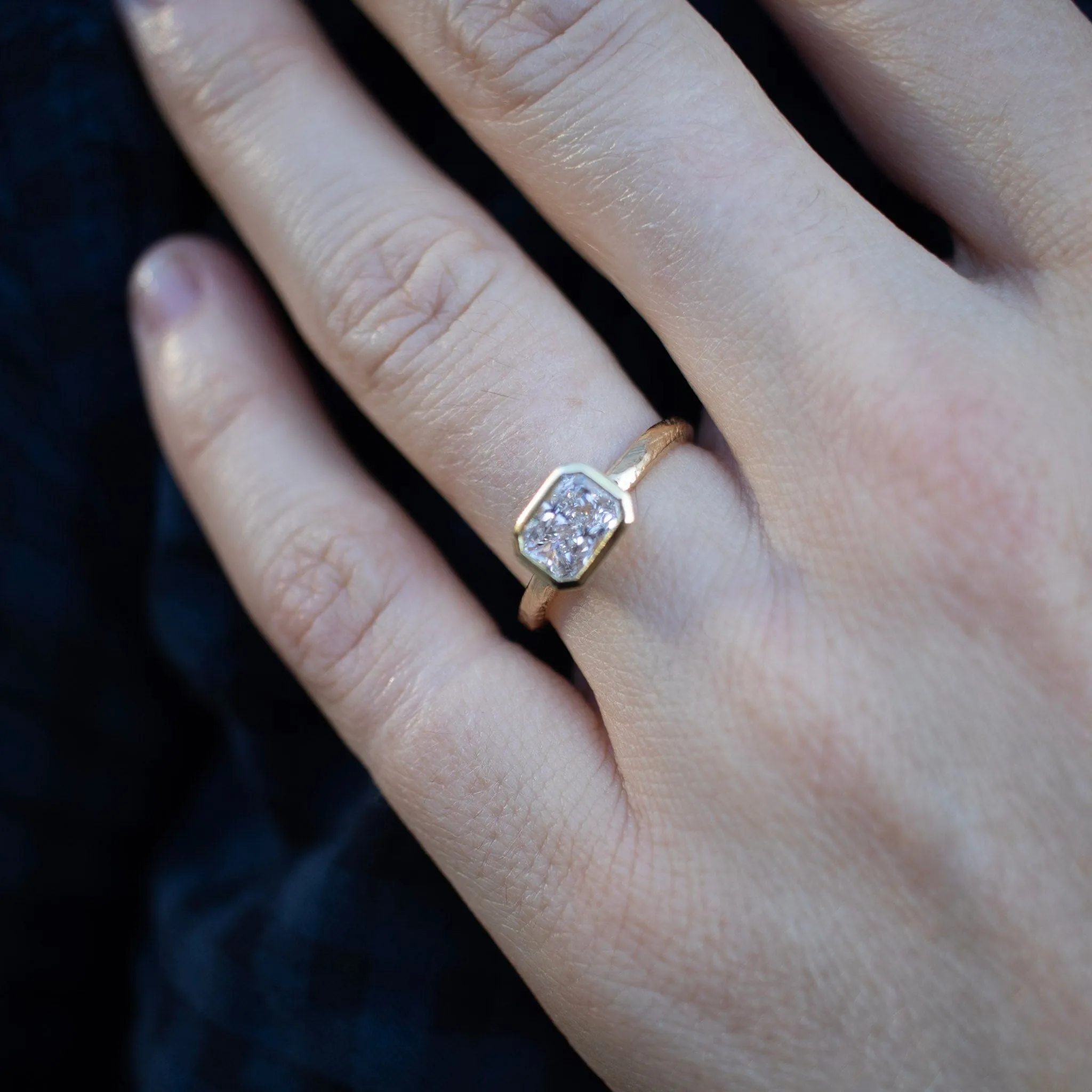 The Atlantic 0.91 Radiant Cut Diamond Engagement Ring