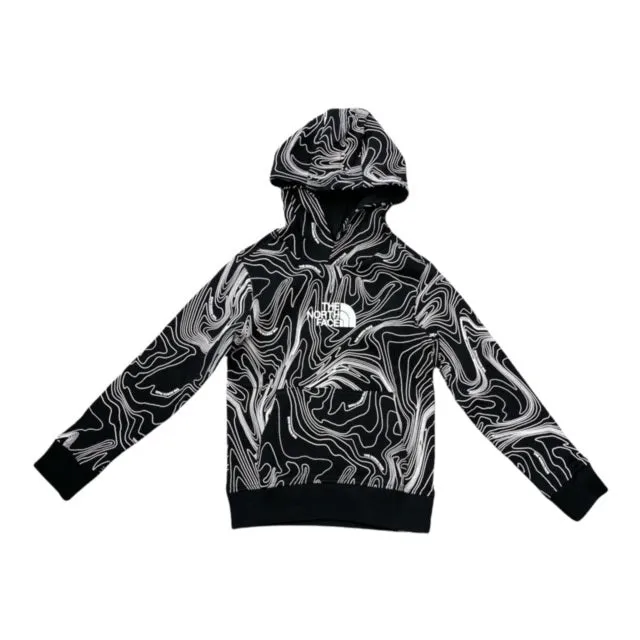 The North Face Junior Hoodie NF0A7R1H5P61 black topographic