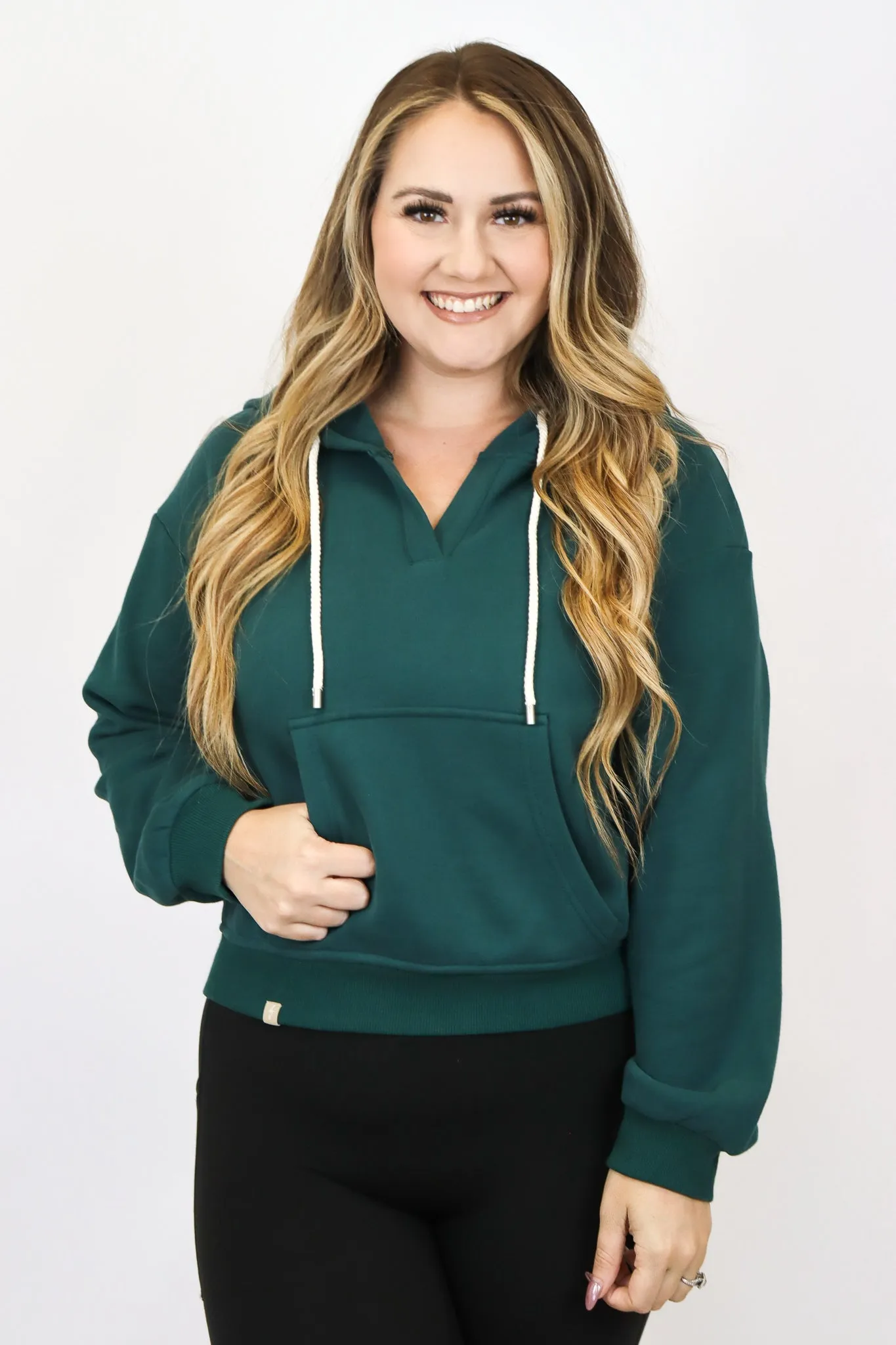 The Weekender V-Neck Crop Hoodie (BFCM)