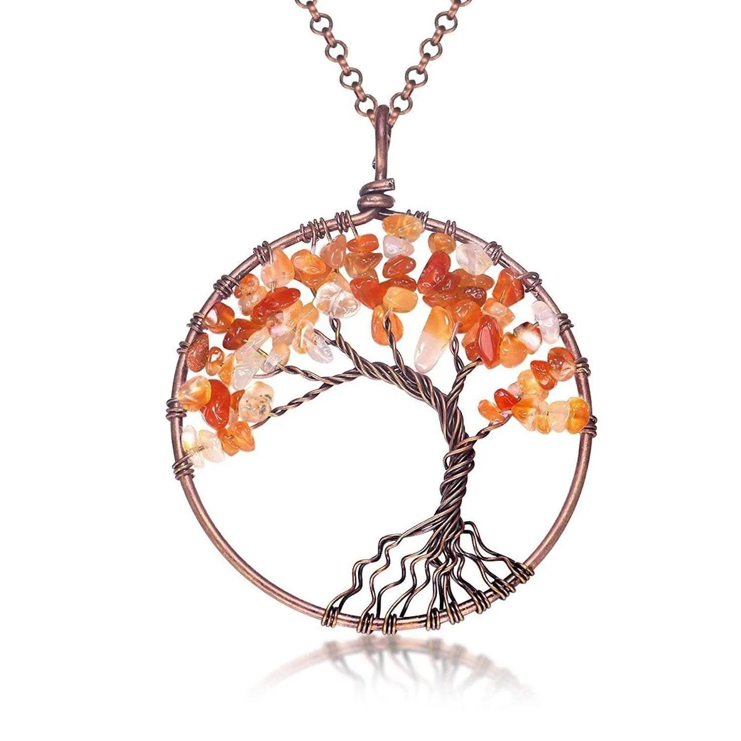 Tree of Life Crystal Necklace