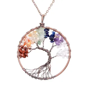 Tree of Life Crystal Necklace