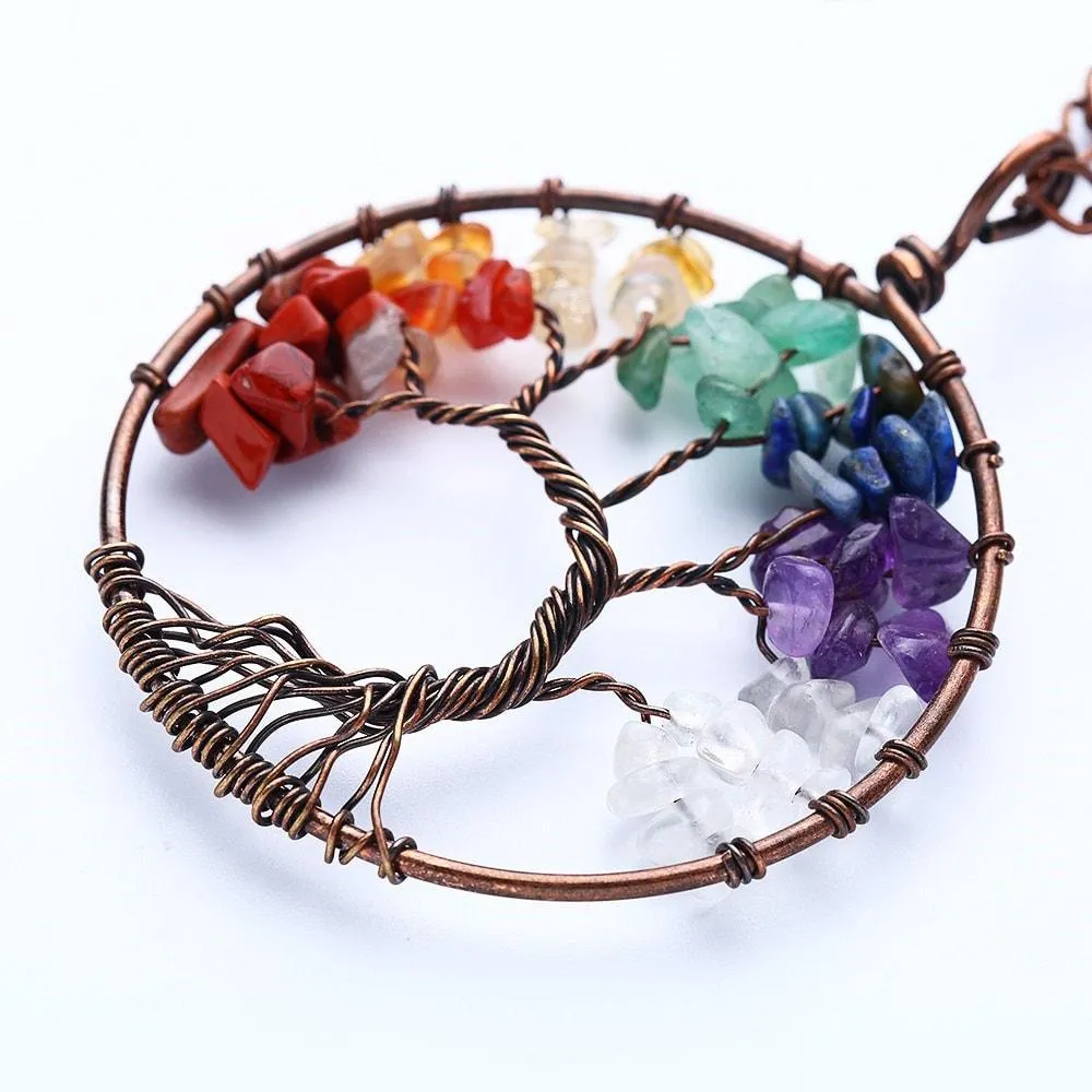 Tree of Life Crystal Necklace