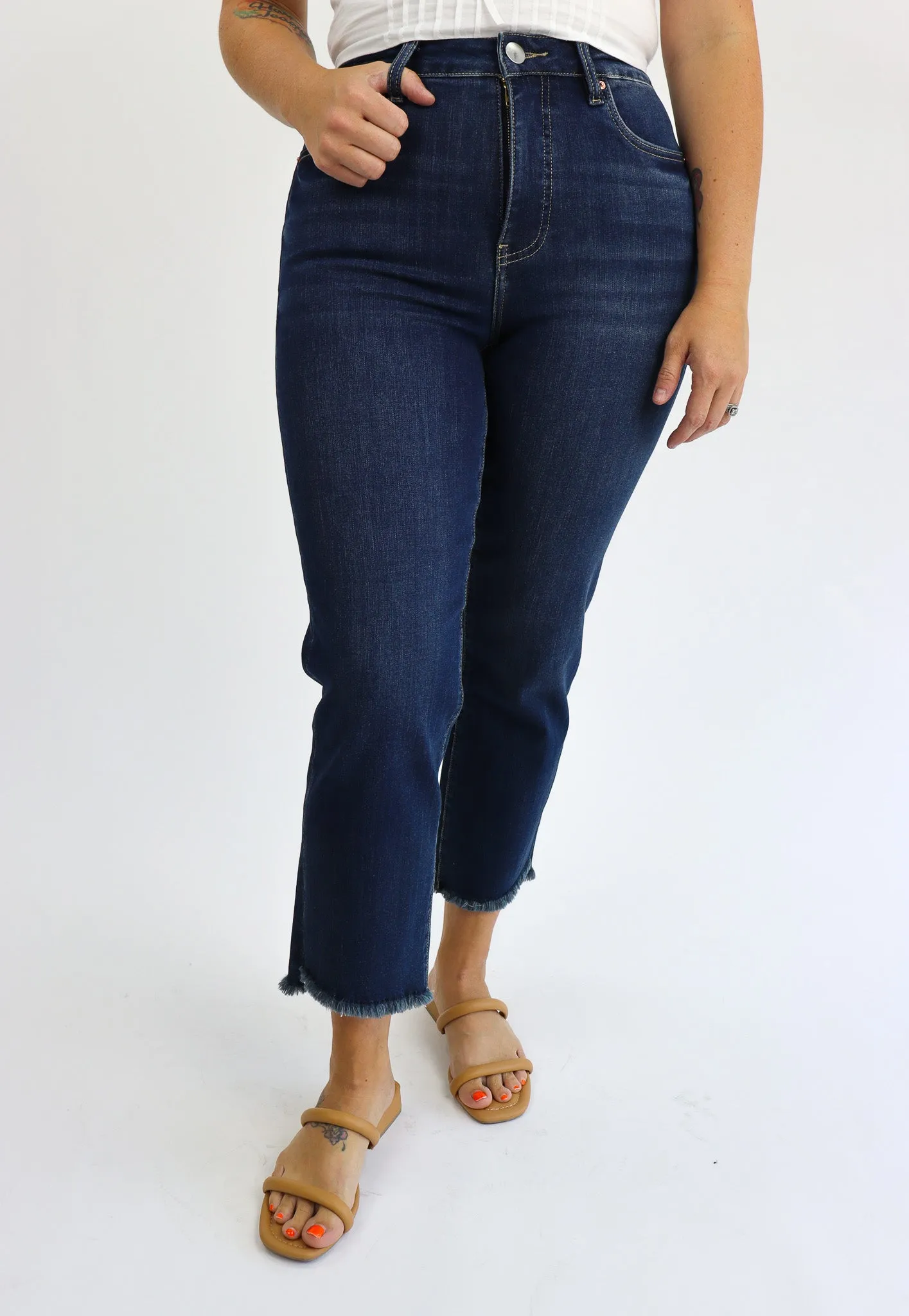 Tummy Control Ankle Crop Slim Straight by RFM