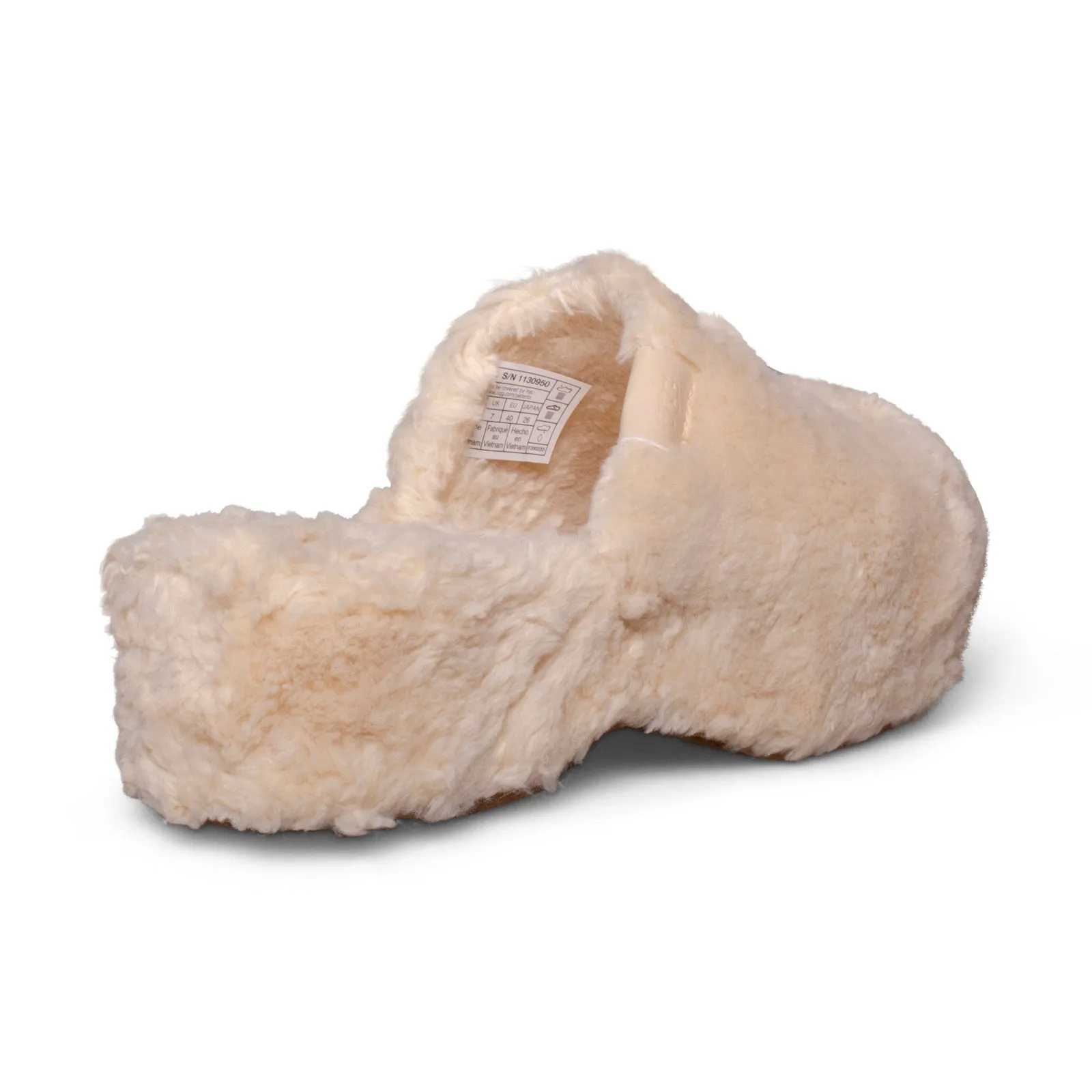 UGG Fuzz Sugar Clog Natural Slippers - Women's