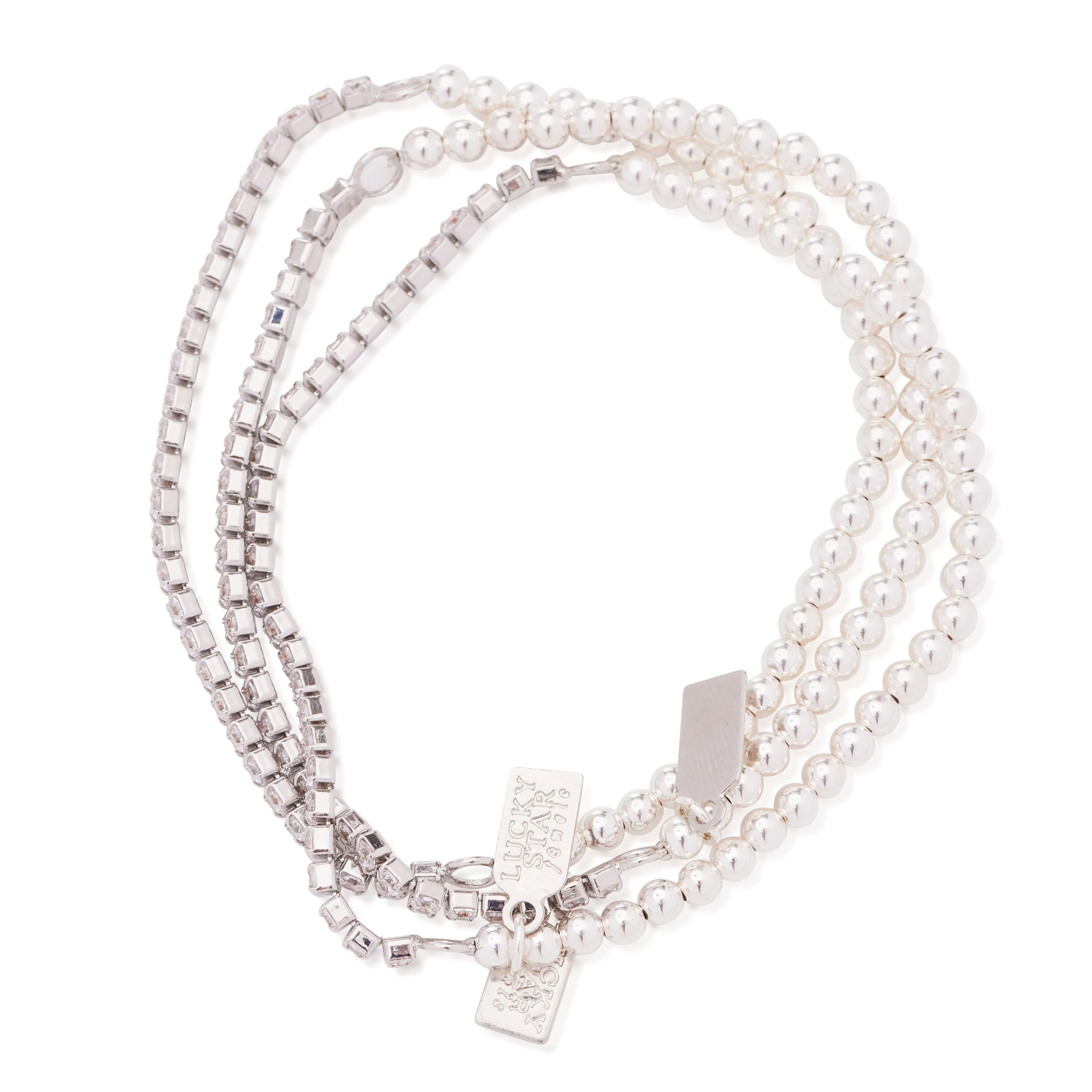 Wimbledon Stretch Bubble Bracelet - Silver