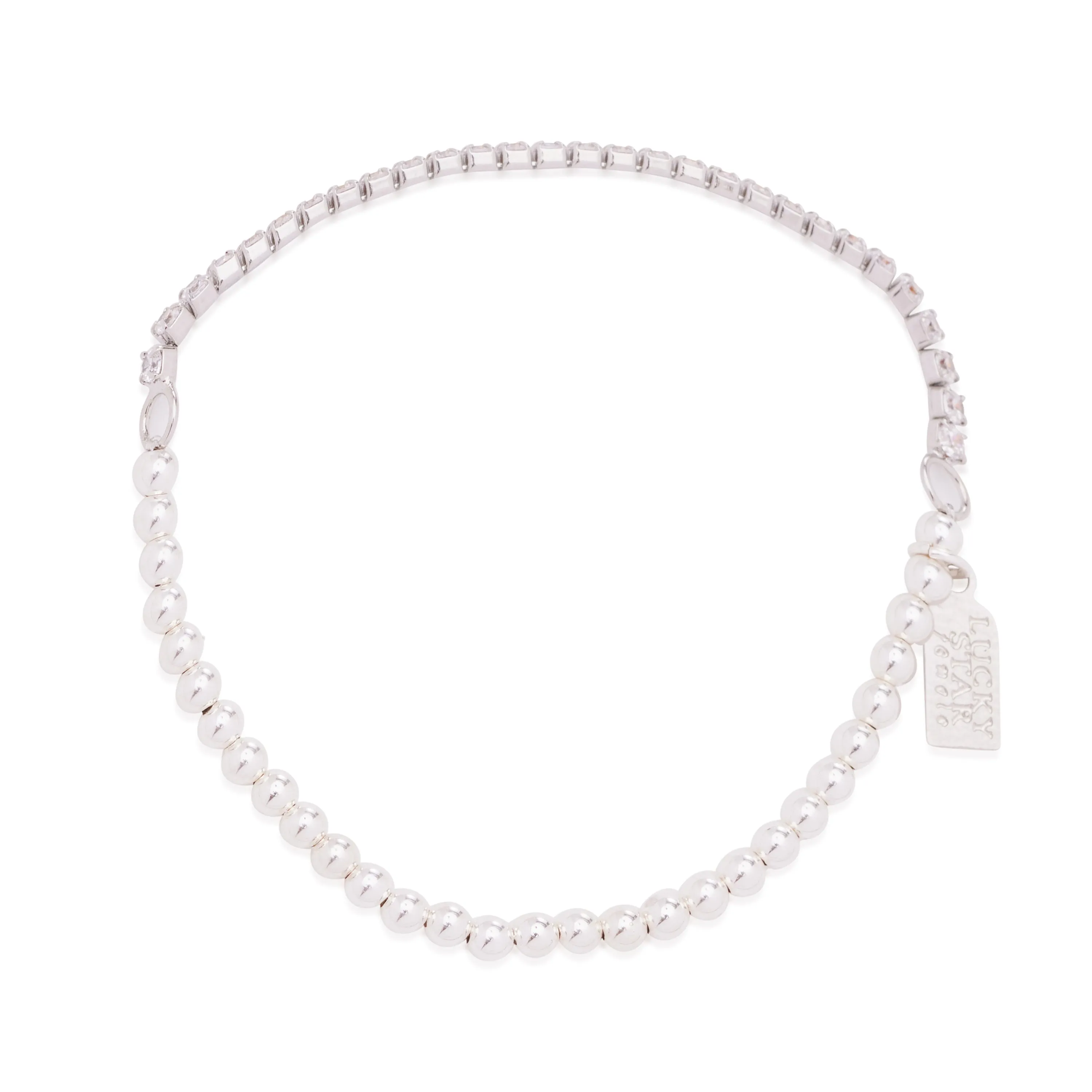 Wimbledon Stretch Bubble Bracelet - Silver