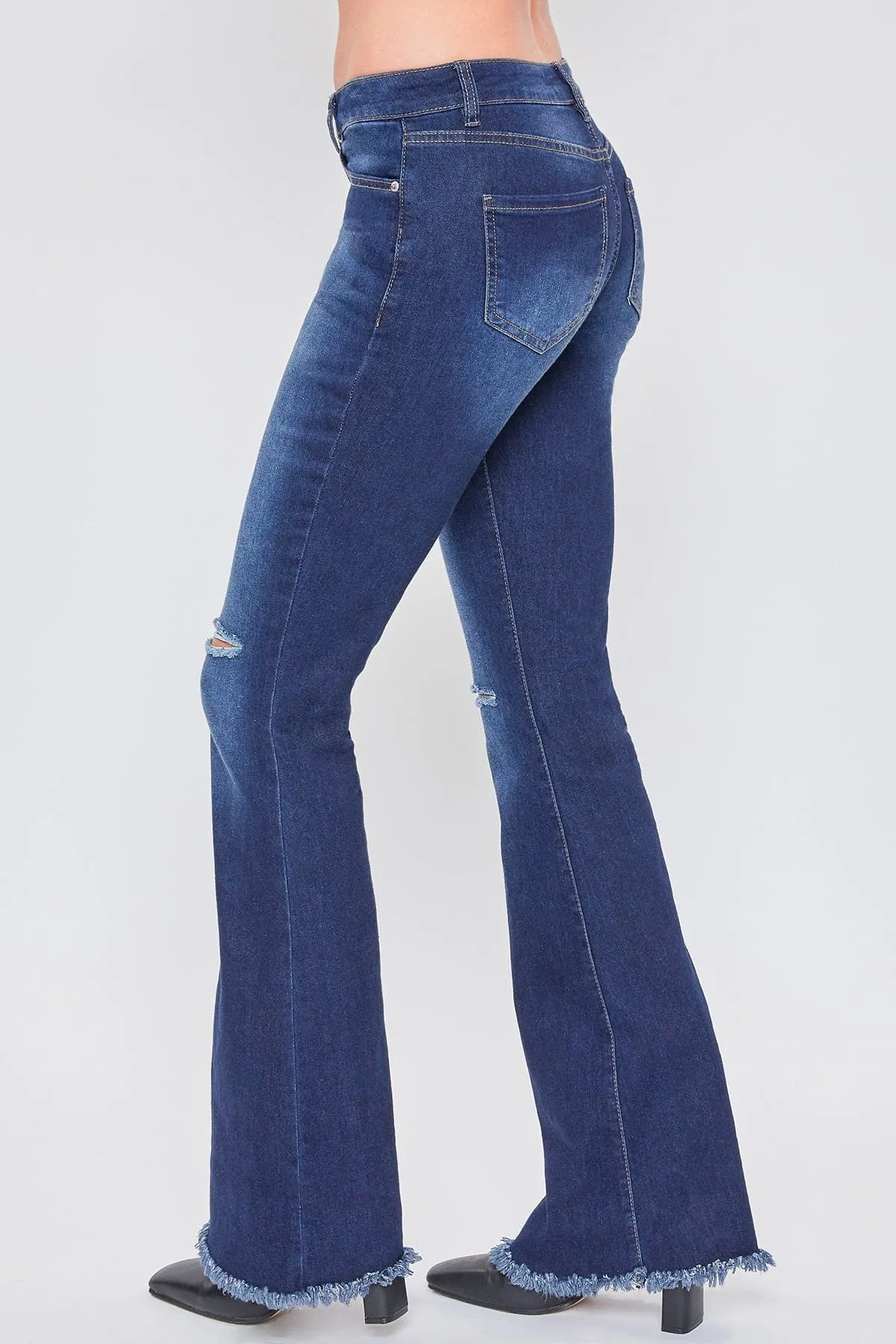 Women's Frayed Flare Jeans-Sale