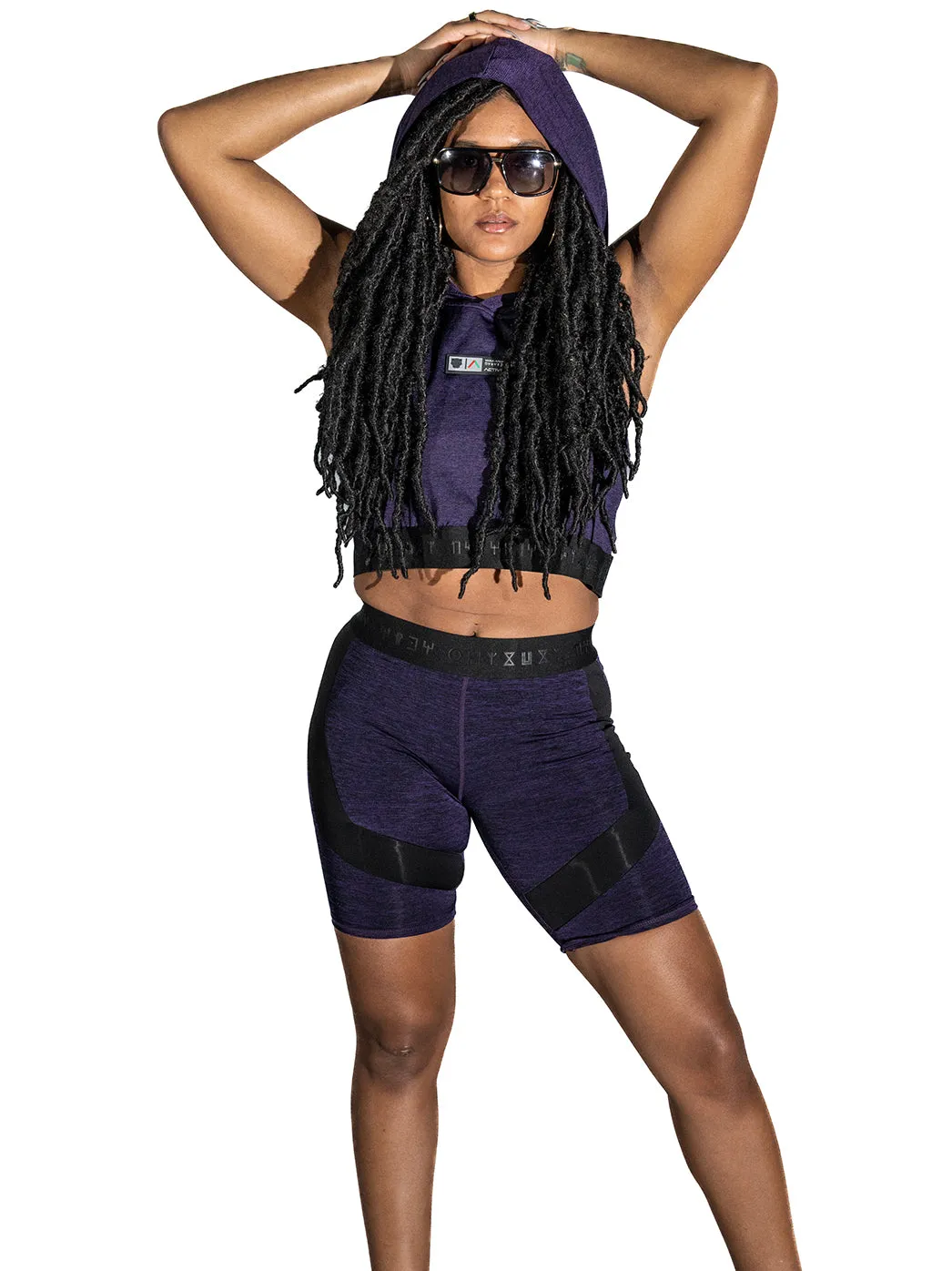 Women's Wakanda Athletics Sleeveless Crop Performance Hoodie